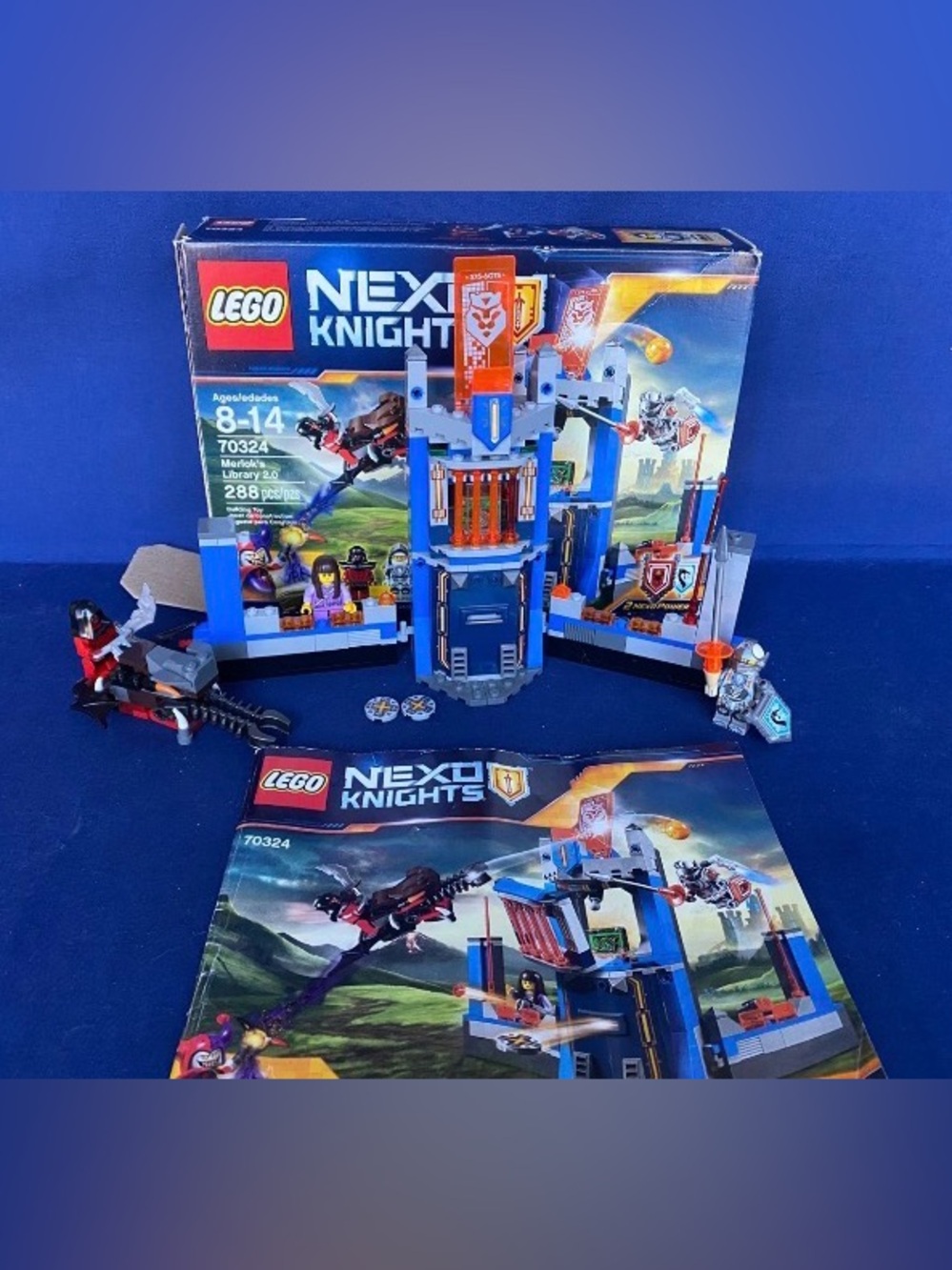 LEGO Nexo Knights 70324 Merlok's Library 2.0 - Over 99% Complete w/ Box & Manual
